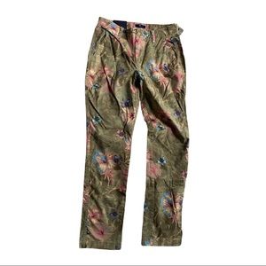 GAP womens aloha floral print girlfriend chino pants size 00